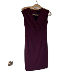 Banana Republic Sleevelss Purple Fitted & Drapey Dress SZ 0